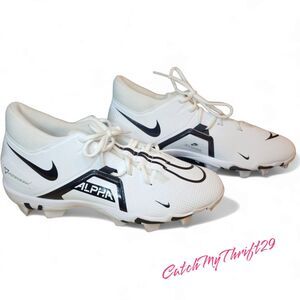 Nike Alpha Menace 3 Shark Mens Cleats White Black CV0582-100 Men’s Size 12.5